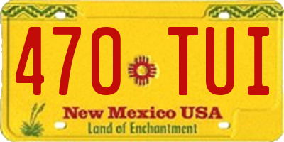 NM license plate 470TUI