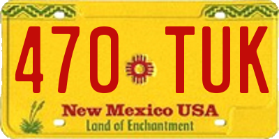 NM license plate 470TUK