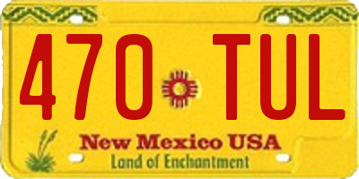 NM license plate 470TUL