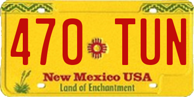 NM license plate 470TUN