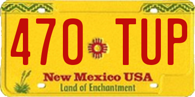 NM license plate 470TUP