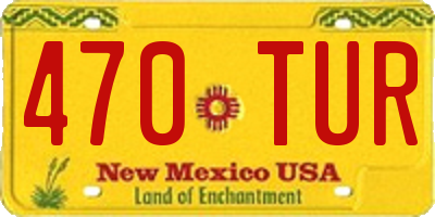 NM license plate 470TUR