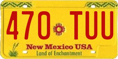 NM license plate 470TUU