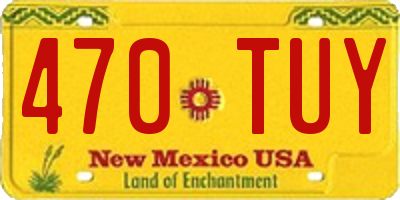 NM license plate 470TUY