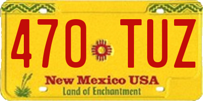 NM license plate 470TUZ