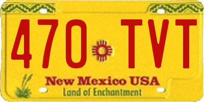 NM license plate 470TVT