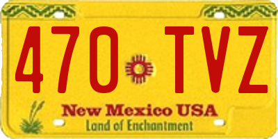 NM license plate 470TVZ
