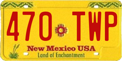 NM license plate 470TWP