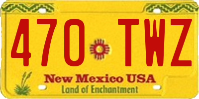 NM license plate 470TWZ