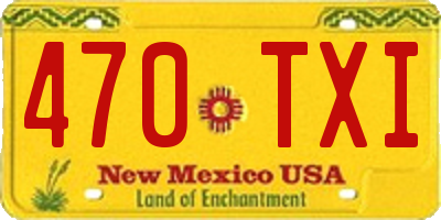 NM license plate 470TXI