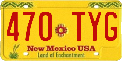 NM license plate 470TYG