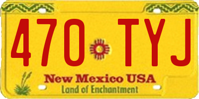 NM license plate 470TYJ