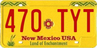 NM license plate 470TYT