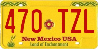 NM license plate 470TZL