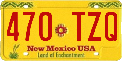 NM license plate 470TZQ