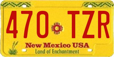 NM license plate 470TZR