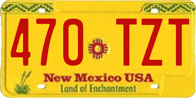 NM license plate 470TZT