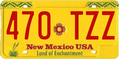 NM license plate 470TZZ