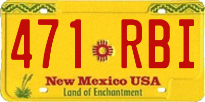 NM license plate 471RBI