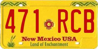 NM license plate 471RCB
