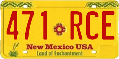 NM license plate 471RCE