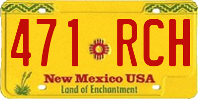 NM license plate 471RCH