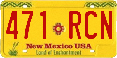 NM license plate 471RCN
