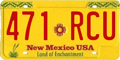 NM license plate 471RCU