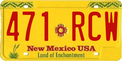 NM license plate 471RCW