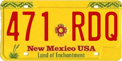 NM license plate 471RDQ