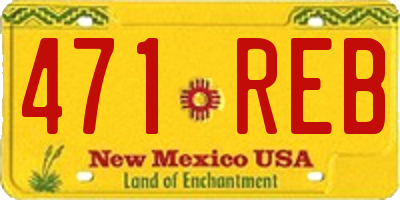 NM license plate 471REB