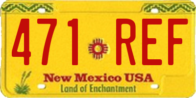 NM license plate 471REF