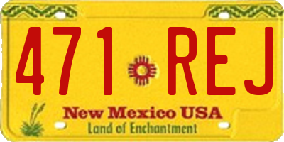 NM license plate 471REJ