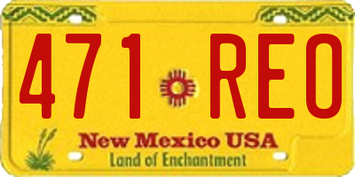NM license plate 471REO