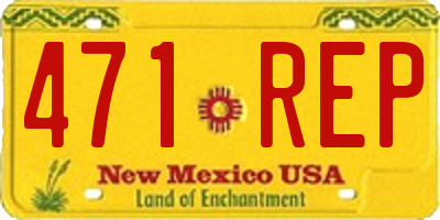 NM license plate 471REP