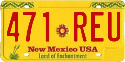 NM license plate 471REU