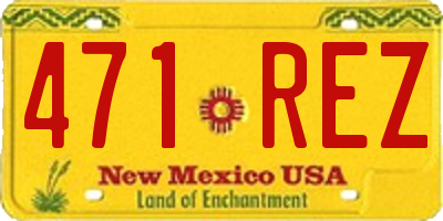 NM license plate 471REZ