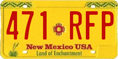NM license plate 471RFP