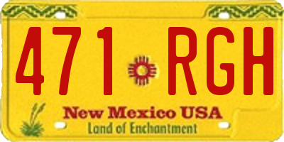 NM license plate 471RGH