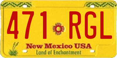 NM license plate 471RGL