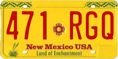 NM license plate 471RGQ