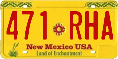 NM license plate 471RHA