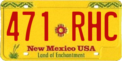 NM license plate 471RHC