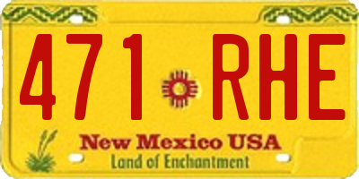 NM license plate 471RHE