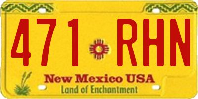NM license plate 471RHN