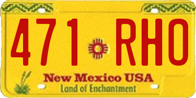 NM license plate 471RHO