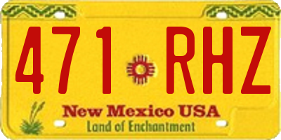 NM license plate 471RHZ