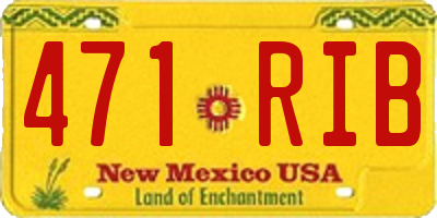 NM license plate 471RIB