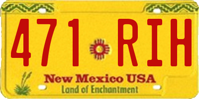 NM license plate 471RIH