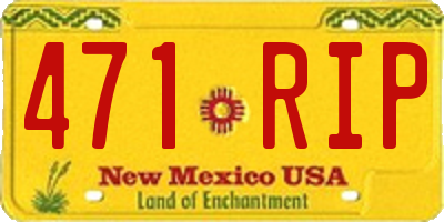 NM license plate 471RIP